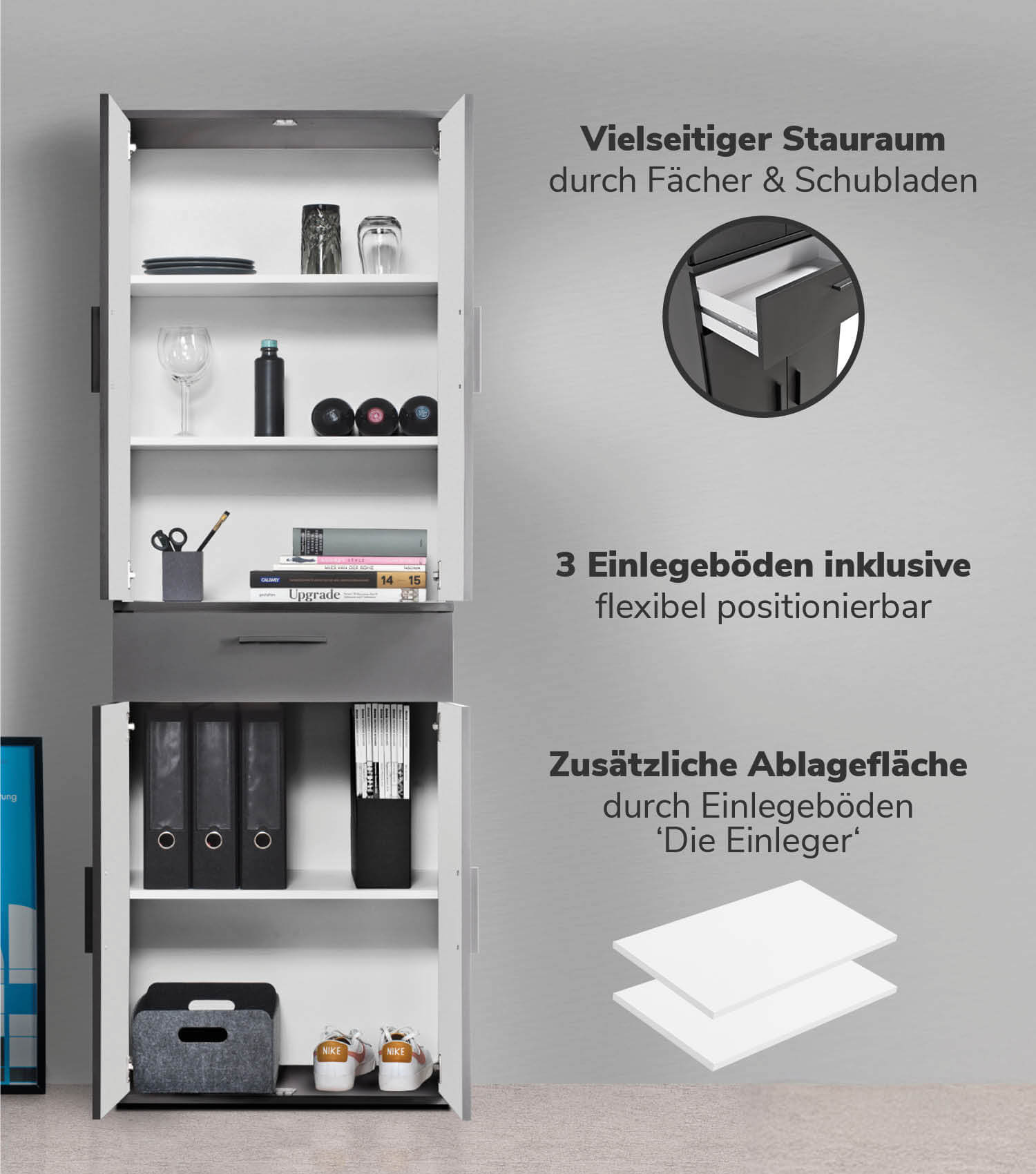 Mehrzweckschrank Set Schrankwand Büroschränke Mehrzweckschränke