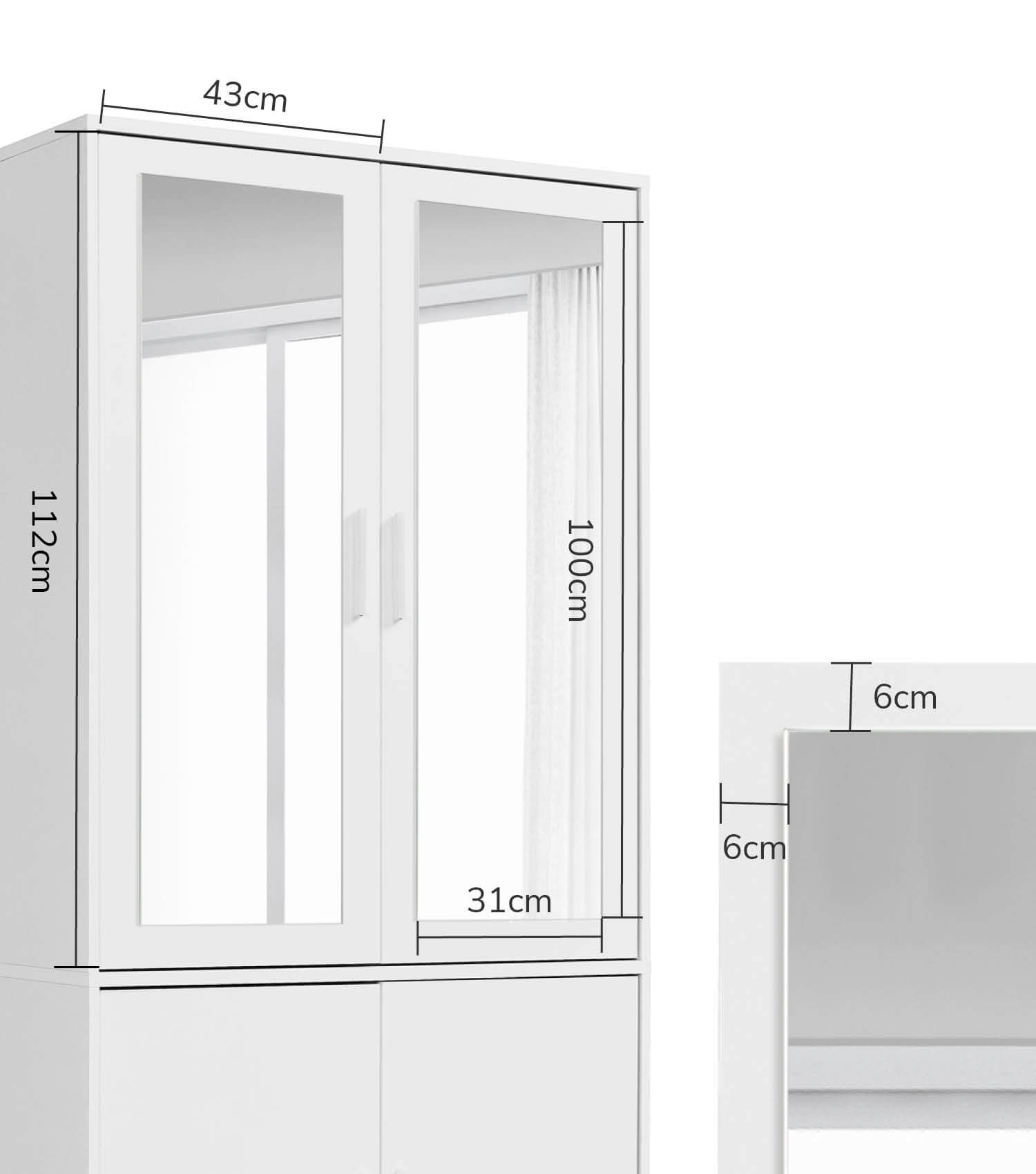 Kleiderschrank Spiegeltür Schranktür mit Spiegel Spiegelschrank Schrank