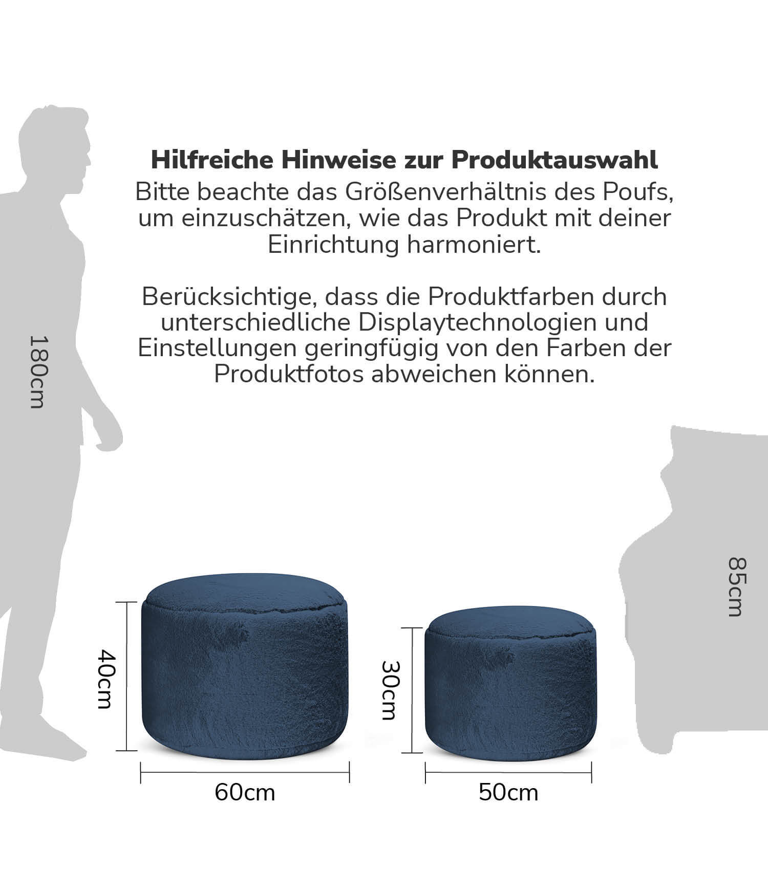 Pouf Hocker Sitzhocker Fußhocker Beistelltisch Sitzpouf Puff Sitzwürfel