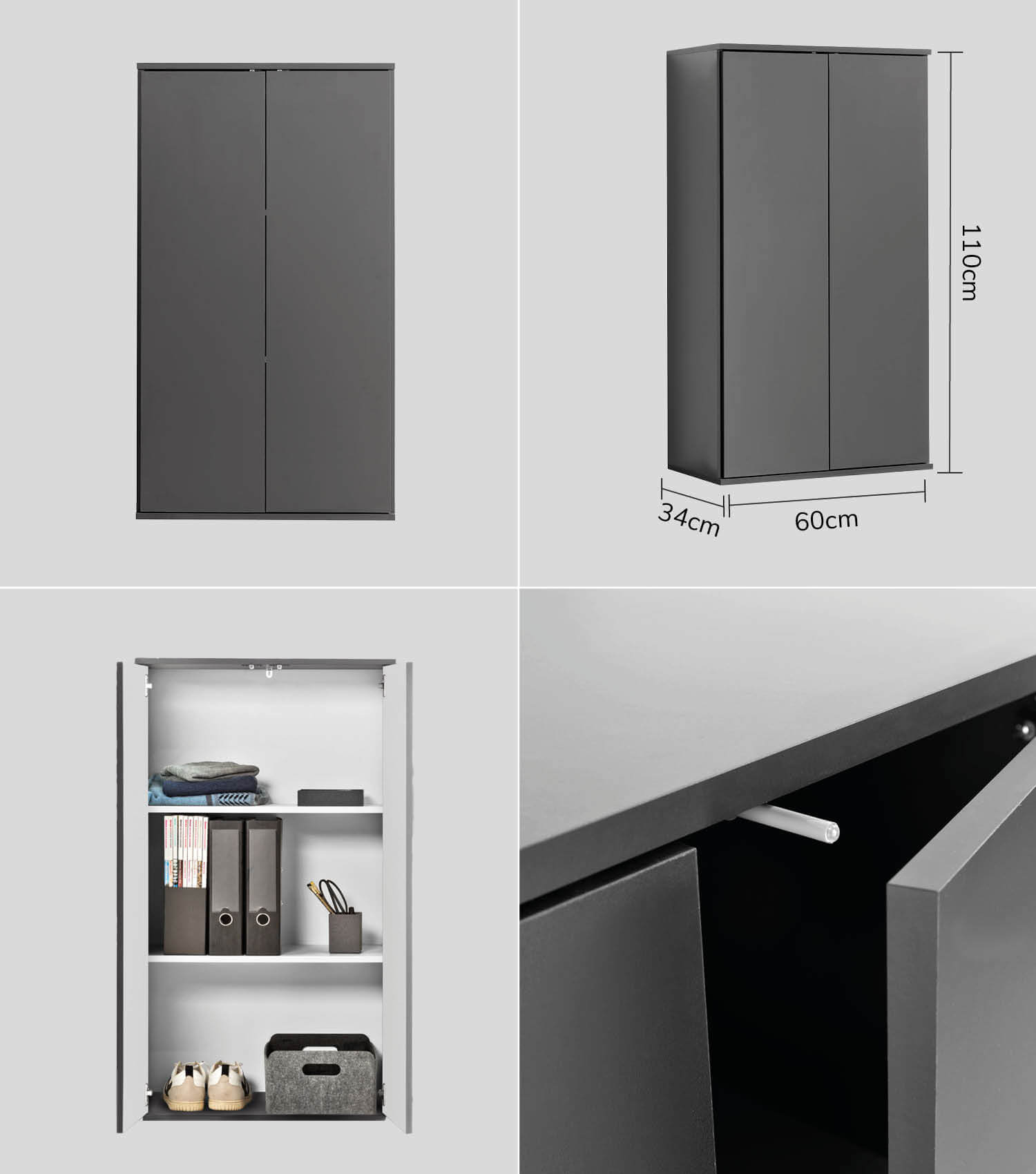 Mehrzweckschrank Set Schrankwand Büroschränke Mehrzweckschränke