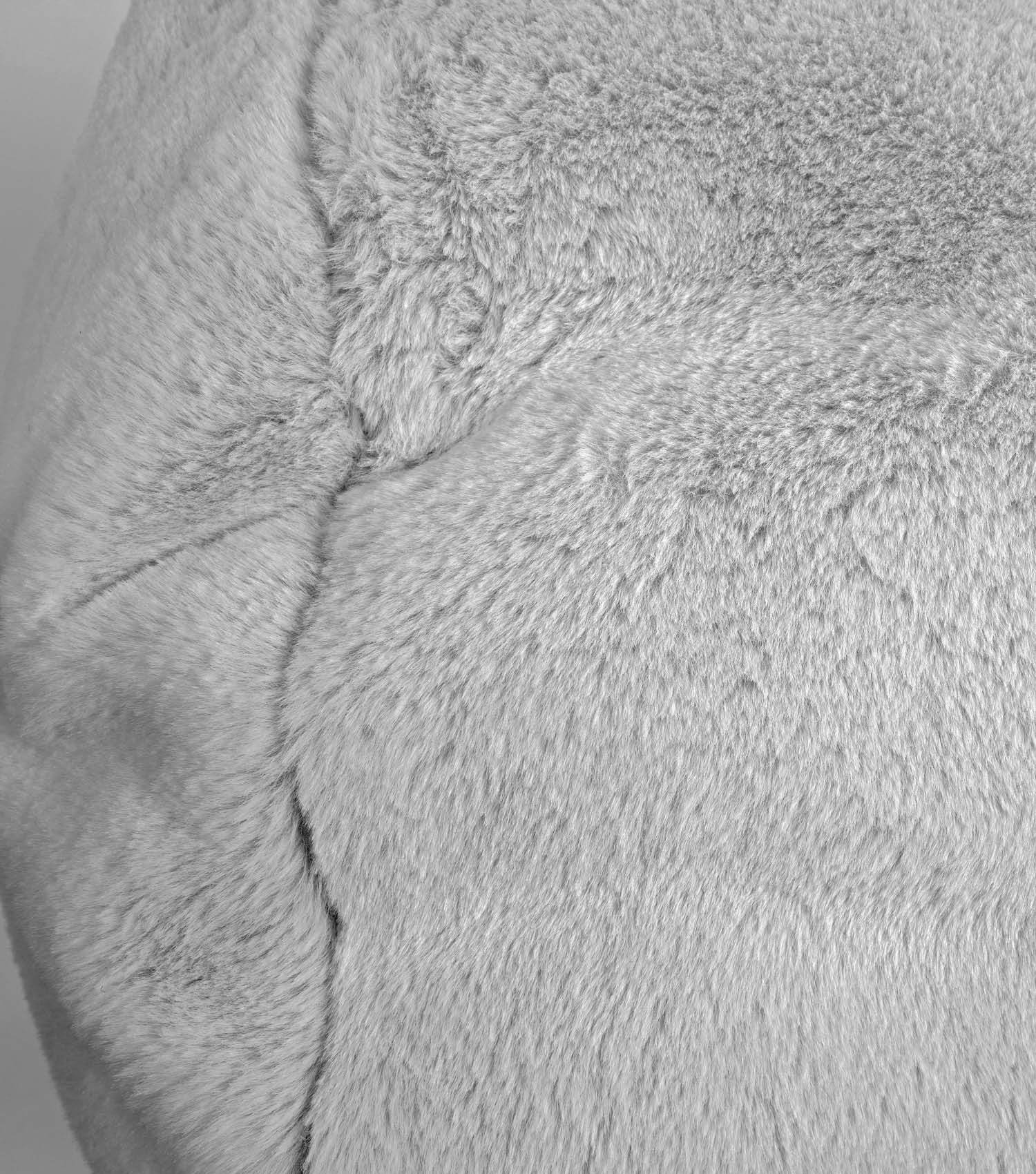 Stoffmuster Materialprobe Flauschiger Kunstfellstoff Weich#sku_MP18-SOFTY_003gra