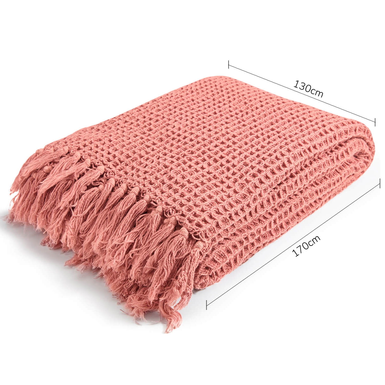 Decke ‘Die Hyggelige’ im Waffelpique Strickdecke & Tagesdecke 